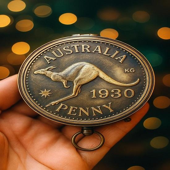 

Brass Embossed Penny 1930 Sundial Rope Compass Gift For Home 7.62 cm