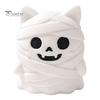 Gift for Cat Lovers 3D Printed Mummy Figurine, Cute Bandaged Kitten Statue Halloween Tabletop Small Animal Decoration, Compact Sculpture with