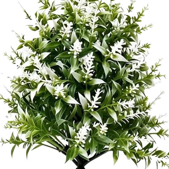 Artificial Lavender Topiary Ball Tree UV Resistant Fake Lavender Shrub Bushes with Stake Realistic Fake Plants for Home Wedding Patio