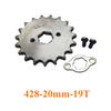 Front Engine 428# 10T 11T 12T 13T 14T 15T 16T 17T 18T 19T Teeth 20mm Chain Sprocket With Retainer Plate Locker For KAYO BSE SSR