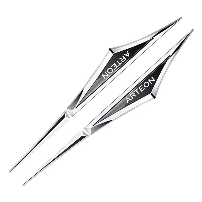 2Pcs 3D Alloy Knife Emblem Car Body Side Door Blade Fender Sticker For Volkswagen Arteon GTI Golf Rline J232 Jetta Polo MK8 Scirocco