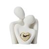 Couple Hug Ceramic Love Statue Mini Hugging Sculpture Romantic Figurine Lover