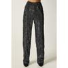 Damskie szare cekinowe spodnie palazzo Mc00250