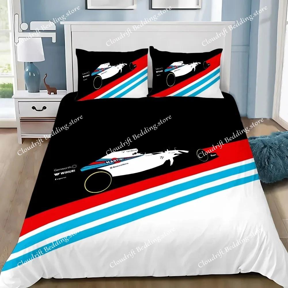 Racing Martini Stripe Duvet Cover Pillowcase Bedding Set Adult Boy Girl Bedroom Decoration Children Single Double Large Size