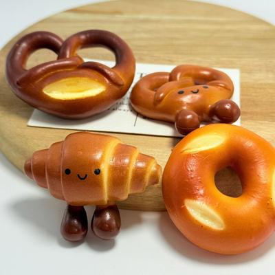2 Pezzi Ciondolo Borsa Forma di Pane Simulato Portachiavi Fascino Texture Solida Cellulari Chiavi Borse Ciondolo Accessorio Atmosfera Curativa