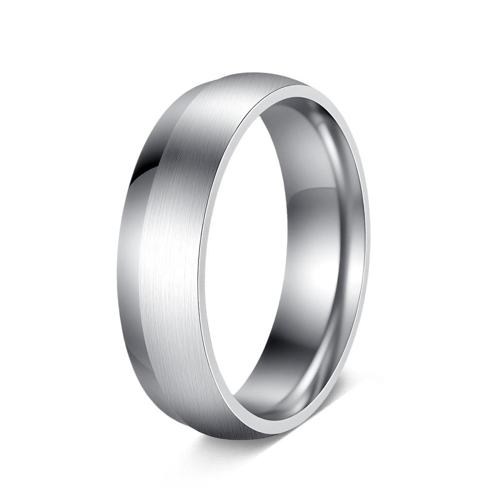Anillos a juego para pareja japonesa y coreana: Acero Inoxidable con Diamantes Incrustados