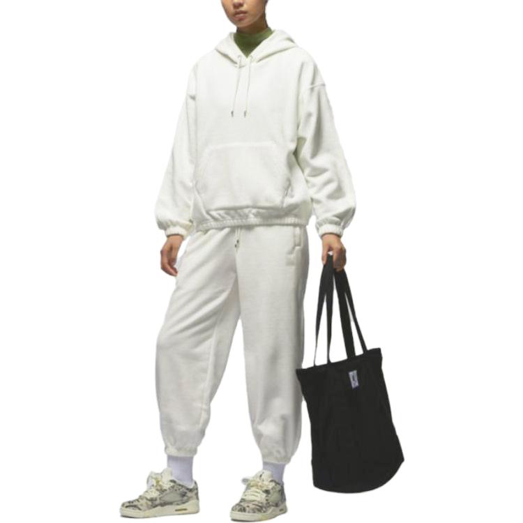 New Jordan Knitted Sweatpants Women's Sail White FD7235-133