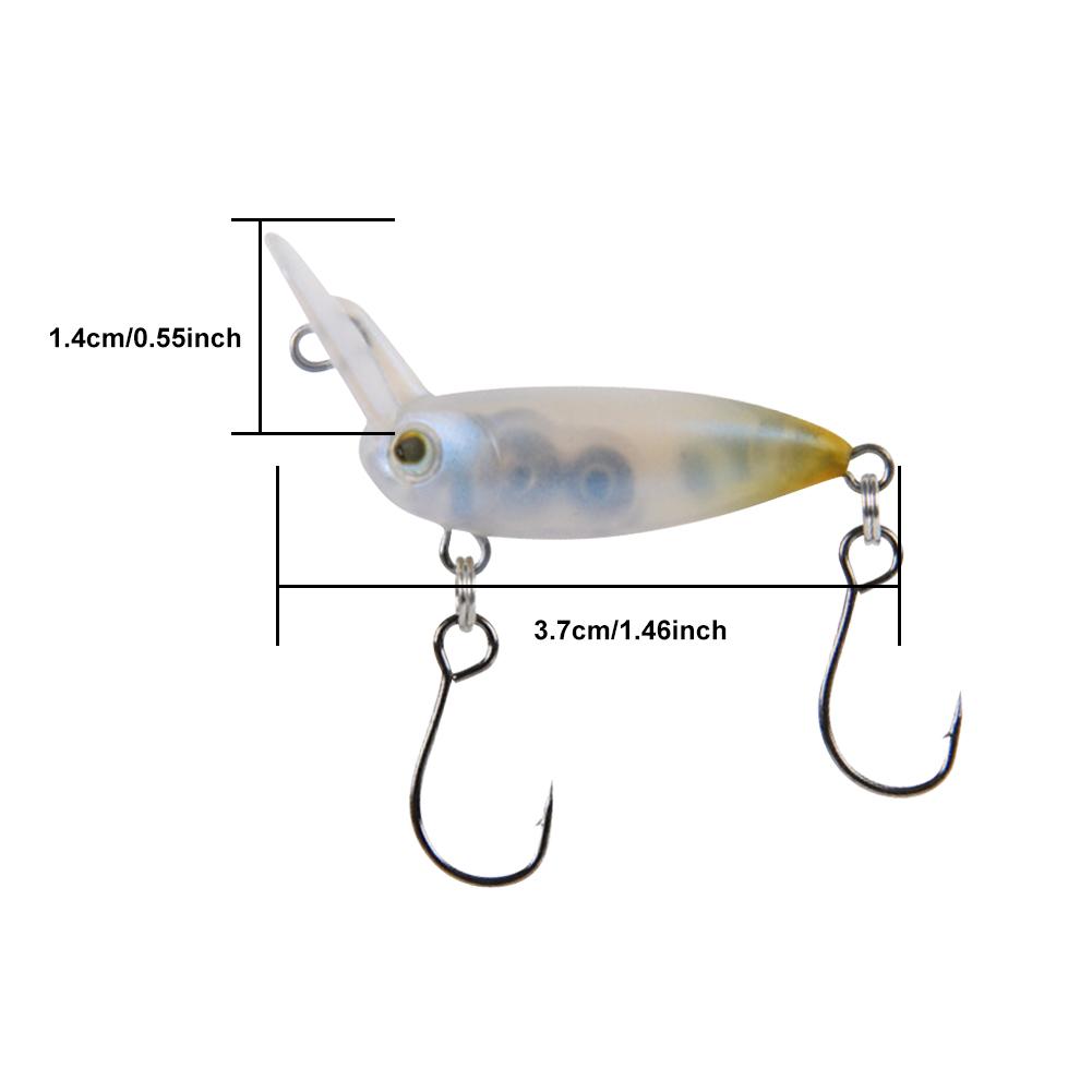 Fishing Lures 37mm 2.8g Crankbait Slow Sinking Artificial Hard Bait Wobbler Fishing Bait for Trout Bass Carp Fishing Accessories