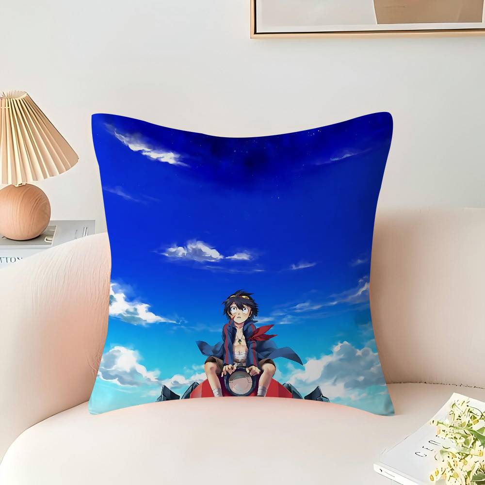Anime G-Gurren Lagann Kissenbezug Zoll Bauernhausdekor Heim Überwurfkissenbezüge für Couchdekorationen