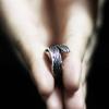 Retro Angel Wings Creative Ring For Men Women Punk Gothic Open Ring Handmade Designer Jewelry Unisex Accessories Gift For Lovers