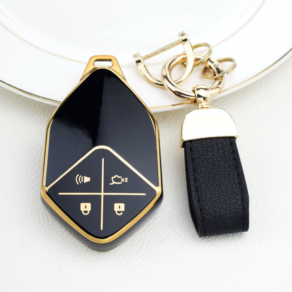 4 Buttons Soft TPU Car Remote Key Fob For Changan Deepal S7 SL03 2023-2026 Key Case Cover Protector Key Chain Auto Accessories