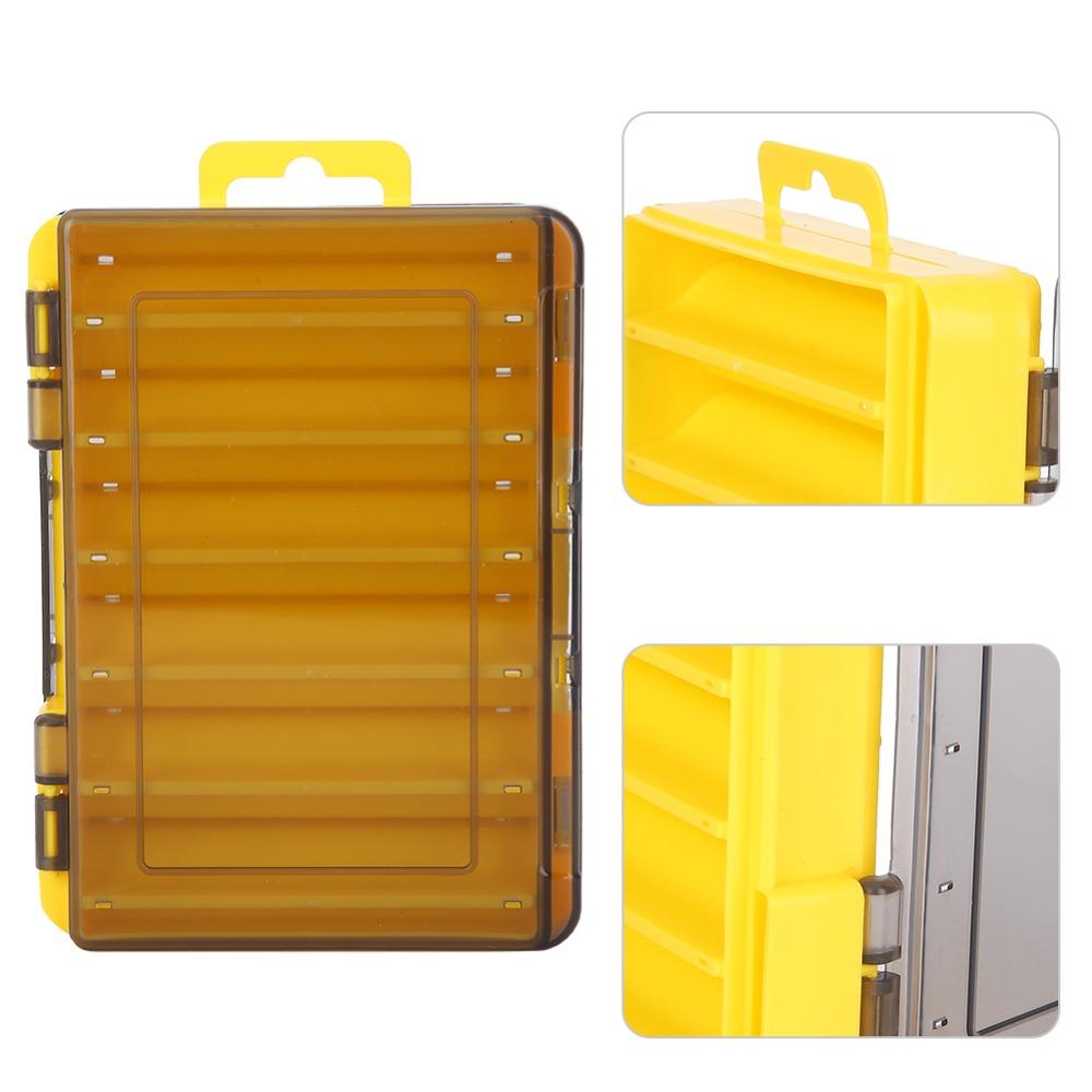 2PCS Double Sided Fishing Lure Box PP Fishing Lure Tackle Box Lure Tackle Box Fishing Lures Storage