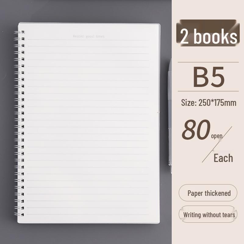 Student Notebook Set: A5 & B5 Thick Ruled Notebooks with Pocket Notepad