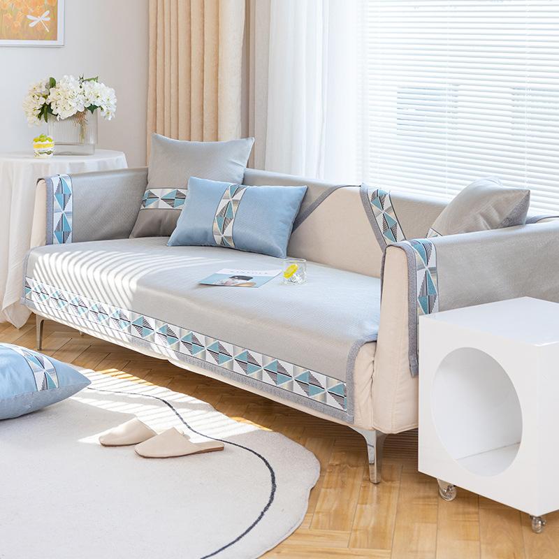 Ice Silk Sofa Cushion Summer Non-Slip Summer Mat Affordable Luxury Style Sofa Cover Cover Cloth Washable Ice Pad