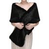Women's Fluffy Faux Fur Bridal Shawl, Winter Wedding Wrap & Bridesmaid Top