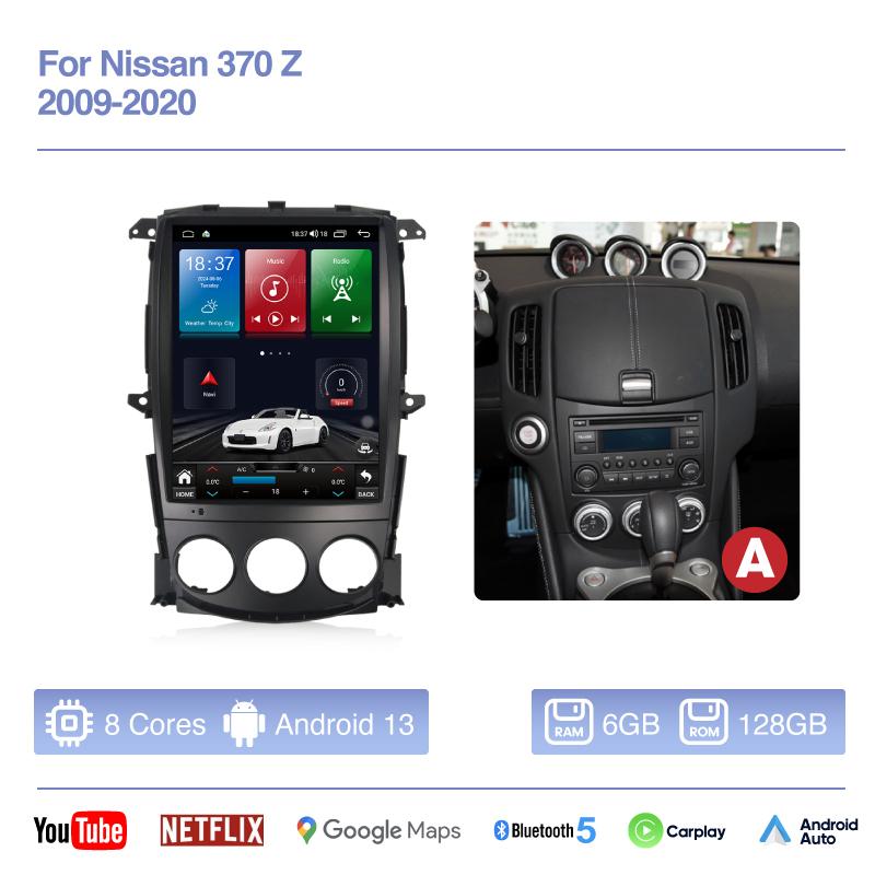 10.4inch Car Radio Multimedia Video Player For Nissan 370 Z 2009-2020 GPS Navigation Android13 Auto Carplay 4G Wifi 360Camera