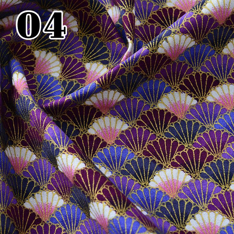 50/100/200cm Japanischer Kimono Cheongsam Bronzefarbener Druckstoff Kirschblüten Nähbaumwollstoff DIY Tasche Patchwork Zubehör