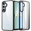 Protective Case - Booling - Samsung Galaxy A05s - Shockproof - Transparent - Black Silicone