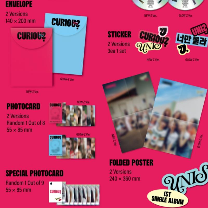 Unis   Curious   1st Single Album  Photobook Ver. 