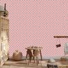 Checkerboard Wallpaper Coral, White and Red for Living Room and Bedroom 50x1000