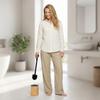 Creative Faux Rattan Toilet Brush Set with Holder Modern Home Decor Bathroom Cleaning Accessory for Contemporary Spaces