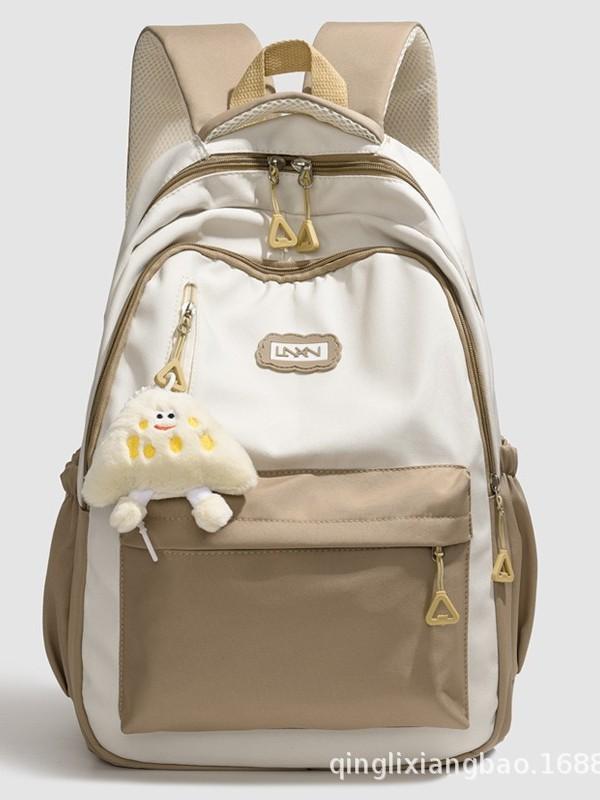 Schoolbag Premium Sense Backpack 1011 New Female College Student School Bag Computer Bag Large Capacity Backpack Short Trip Bag