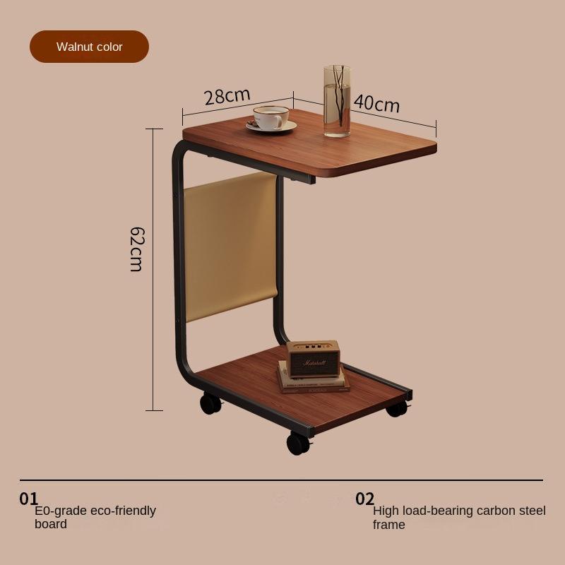Abnehmbarer Nachttisch, Kleiner Couchtisch für das Wohnzimmer, Kleiner Tisch für das Sofa, Mini-Teetisch, Nachttisch, Beweglich