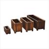 Carbonized Solid Wood Planter Box