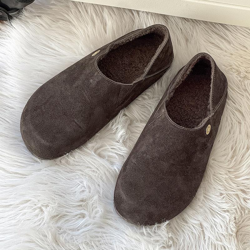 Новые универсальные ленивые туфли Birkenstocks, кожаные, с мягкой подошвой, повседневные, низкие, полностью закрывающие тапочки 41