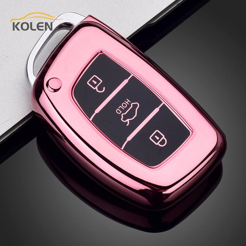 Soft Tpu Car Remote Key Case Cover Shell Fob For Hyundai Ix35 Ix25 I30 I20 I40 Avante Mistra Elantra Santa Fe Tucson Accessories