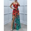 Women's New Party Mesh Tube Top Dress Casual Print