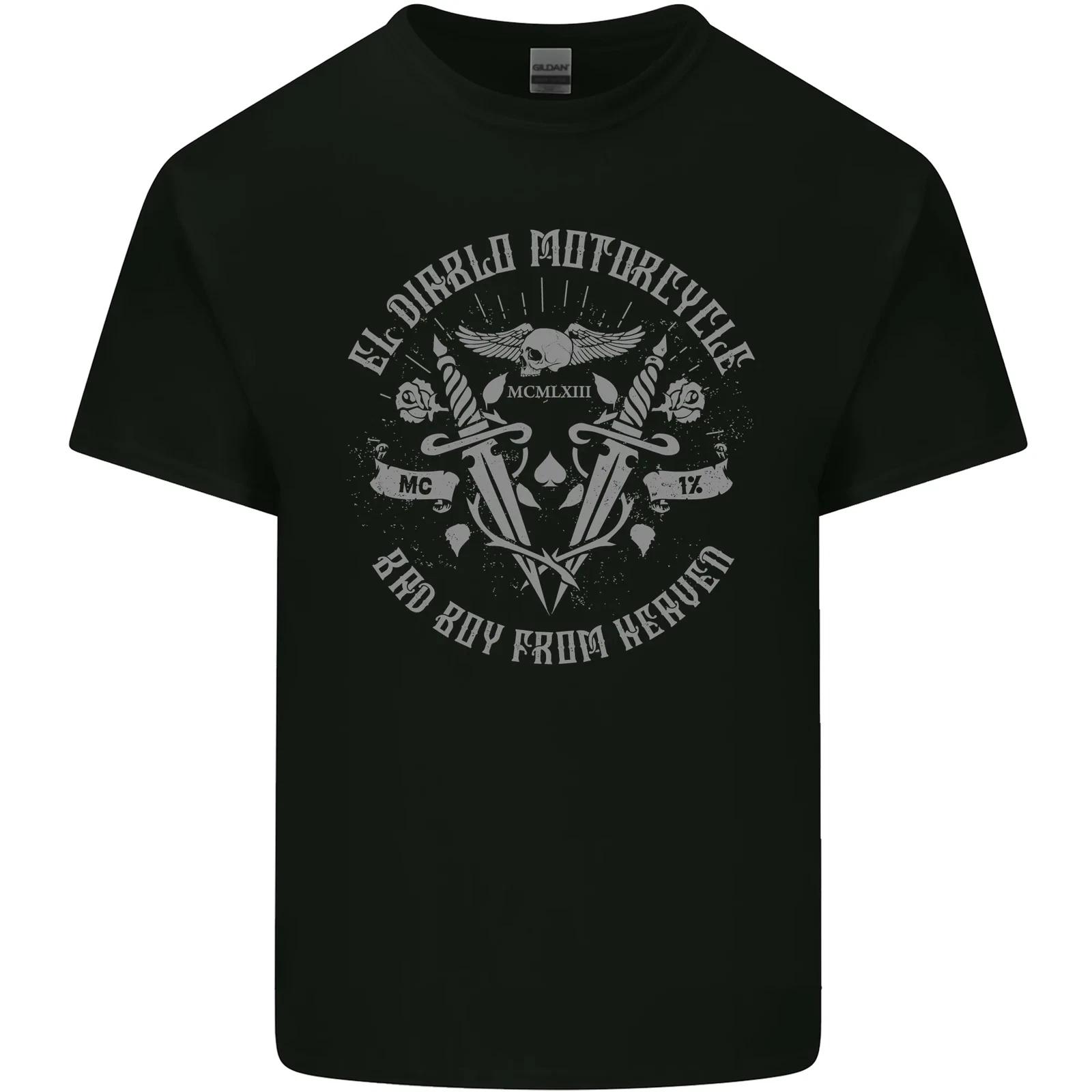 

El Diablo Motorcycle Motorbike Biker Kids T-Shirt Childrens M