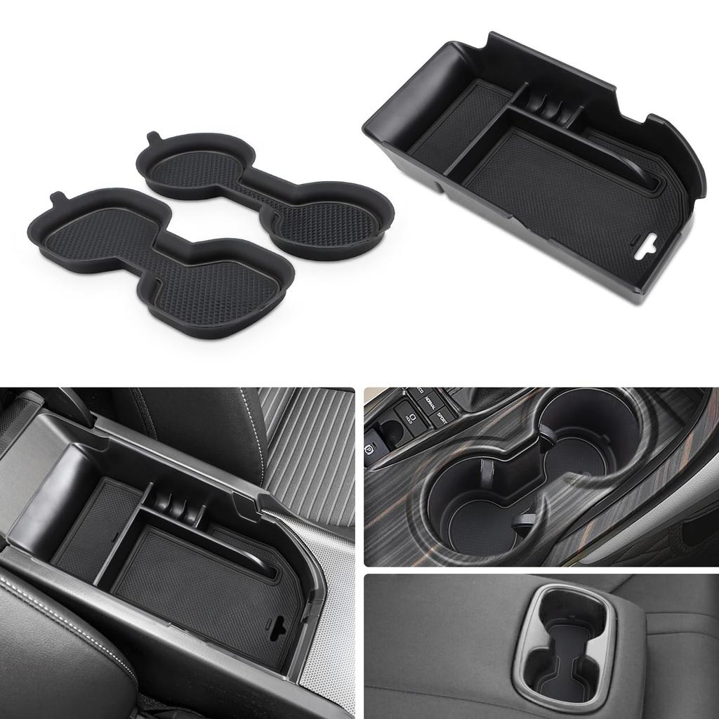 MARCHFA Konsollboks med Drikkeholder Drikkelomme Koppholder Sentral Oppbevaring Biltilbehør for Toyota Camry XV7 Matte, Matte, Beskytter, Boks, (10