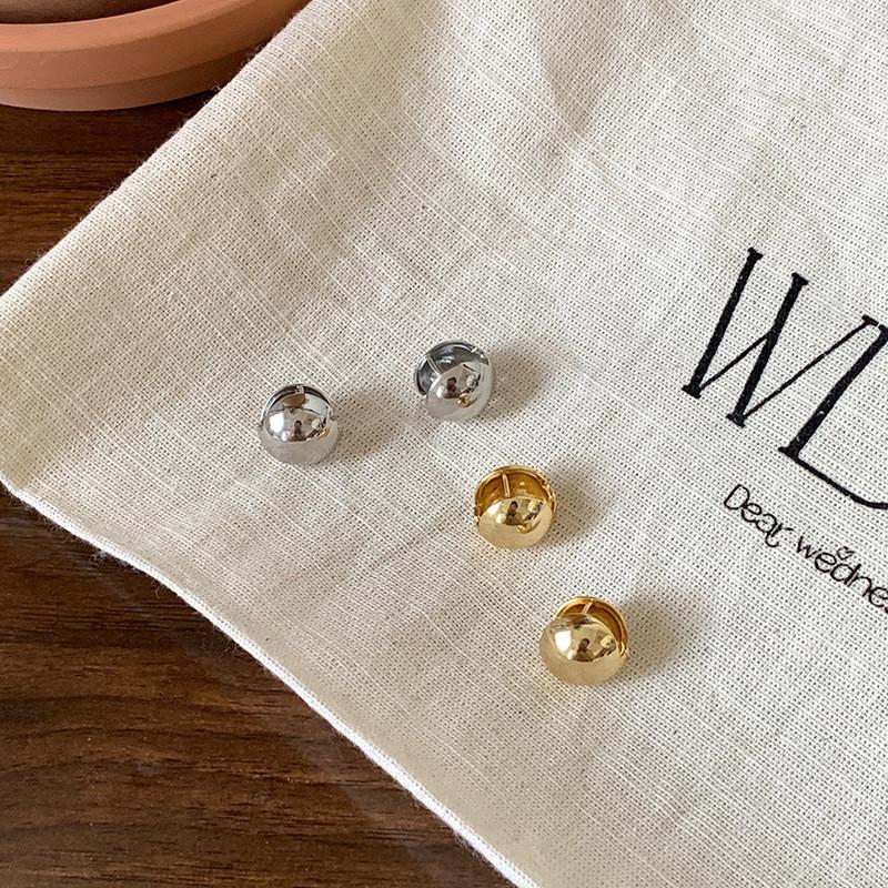 Contemporary Minimalist Round Ball Earrings For Women Stylish Daily Jewelry Wear