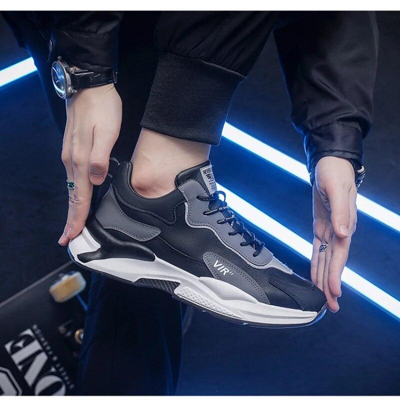 Weiße Casual Sport Mode Schuhe Männer Laufschuhe Atmungsaktive Turnschuhe Tragbare Gummi Turnschuhe Männlichen Jogging Sportschuh