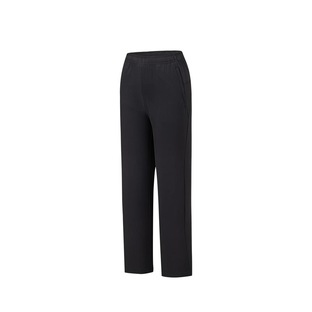 Anta Training Series Straight Leg Womens Woven Sports Long Pants Summer 2026 Casual Pants Women bottoms Basic-Black 162627502-1