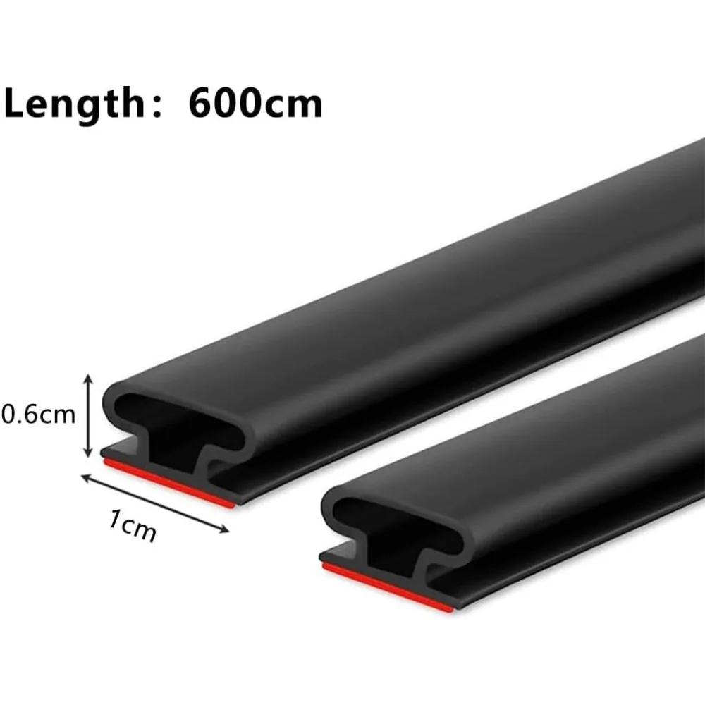 1 Roll Length 6M Rubber Seal, D-type Rubber Self-adhesive Window Seal, Door Frame and Gap Windproof Agent