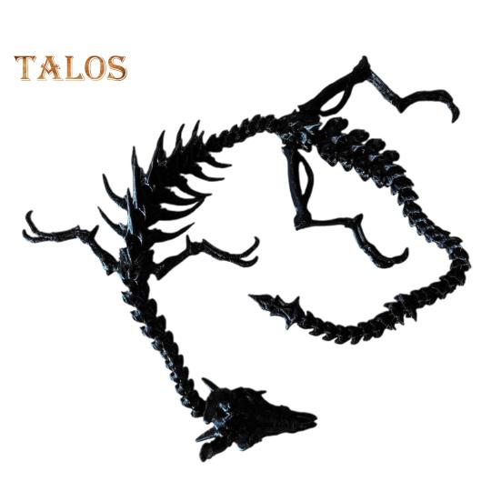 

Украшение в виде кости дракона, 3D-печать, подвижные суставы, играбельная фигурка существа, автомобиль, домашний декор, настольная игрушка, подарок на Рождество и Хэллоуин чёрный