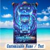 Fantasy Magic Theme Beach Towel Personalized Custom Name & Text Soft Quick Dry Beach Towel for Swimming Travel