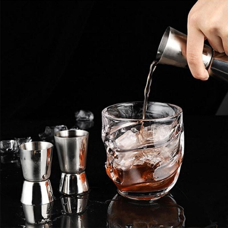 Stainless Steel Cocktail Measuring Jigger Double Shaker Cup Shot Drink Spirit Measure Jigger Kitchen Gadgets Bar Accessories