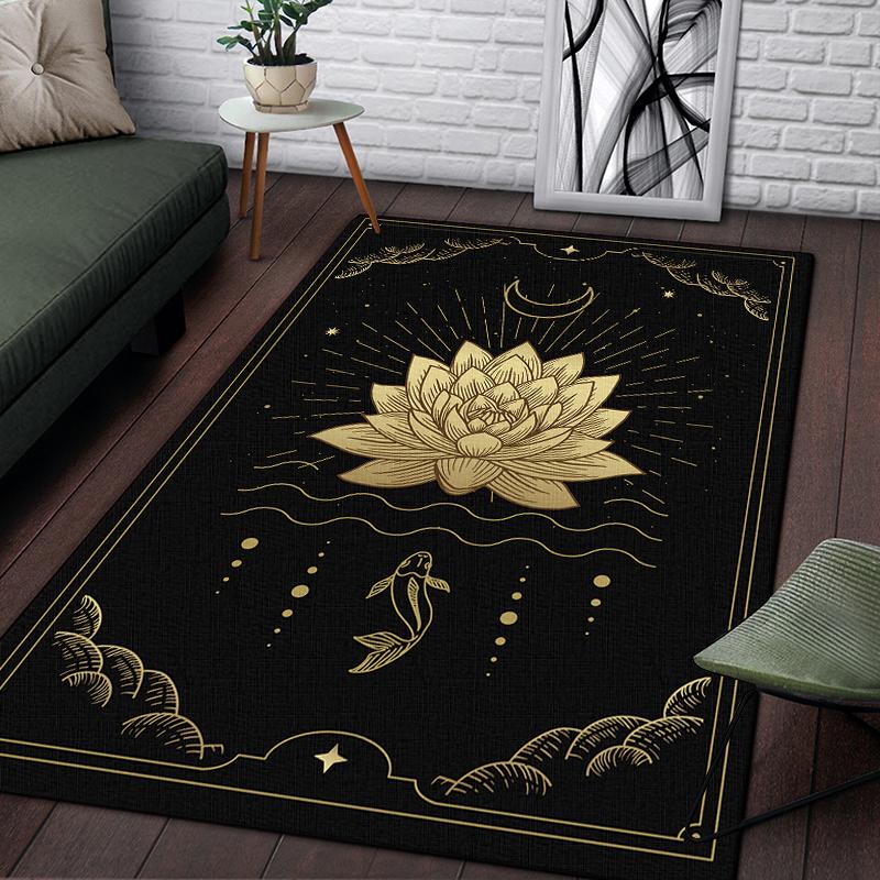 Scale of Justice Magic Astrology Esoteric Pattern Decorative Square Rug Modern Living Room Floor Matte Bedroom Carpet Poster Mat