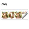 Storefront Holiday Decorations 2027 Gingerbread Christmas Static Window Clings Xmas New Year Decals with Santa Claus Glass Stickers Snowman