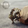 Handcrafted Brass Rooster Keychain Pendant Decorative Animal Figurine Bag Car Home Office