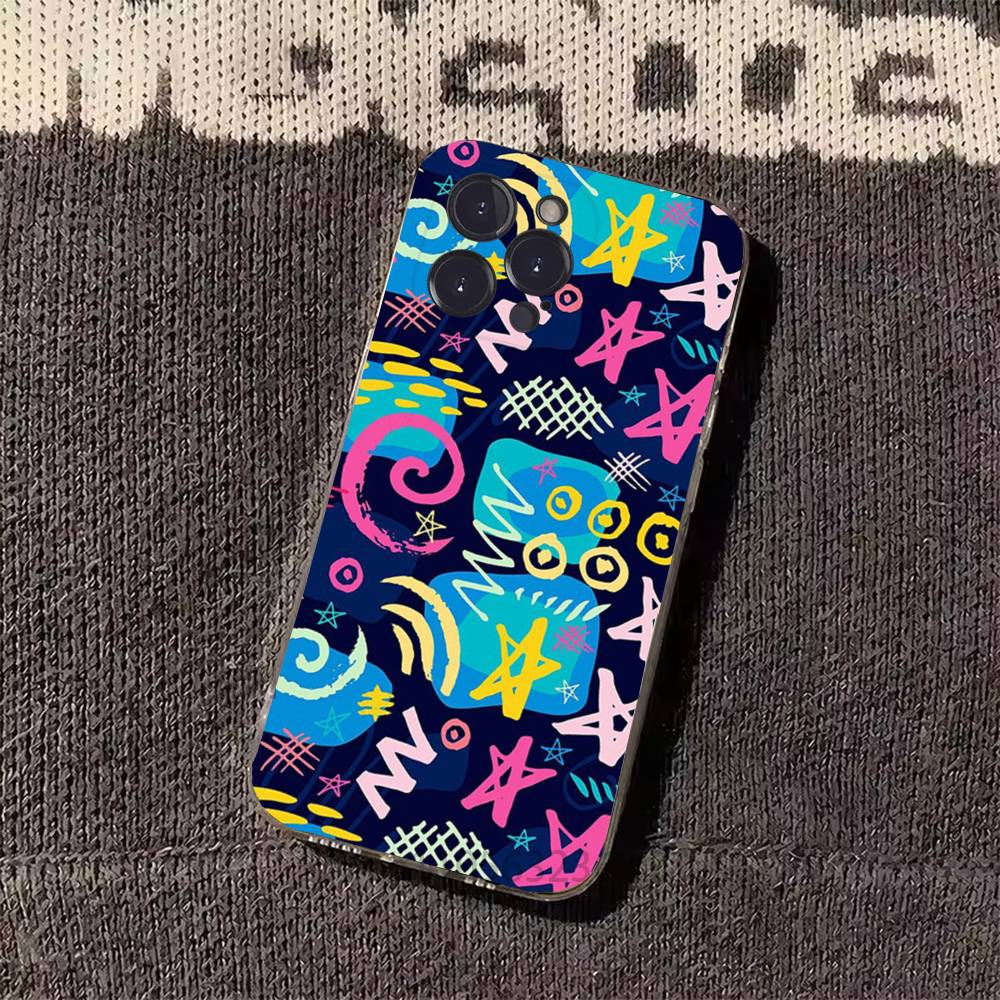 Colorful graffiti Phone Case for iPhone 11Pro 13 12 11 Pro Max 16e 17 Air 16 15 14 Plus 11ProMax