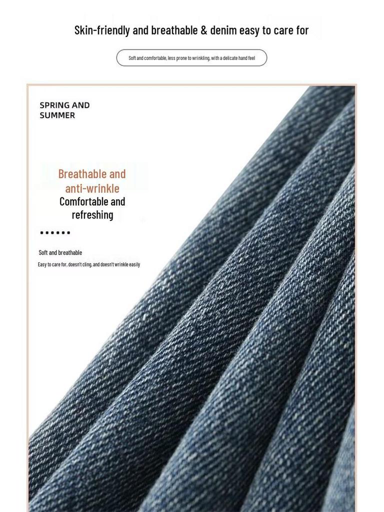 Damen Vintage High Waist A-Linien Denim Midi-Rock mit Fransen-Saum und Trendy Schlitz