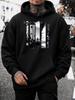 Unisex Hoodie, Streetwear Fashion, In Your Big World Text And Scenic Collage Print, Pullover Sweatshirt, Urban Gothic Style, Autumn Winter Casual Wear