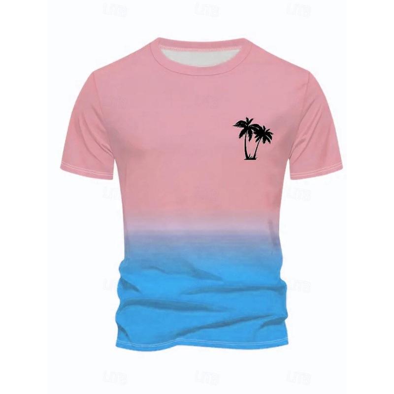 Sommer Bedruckte Herren Trendige Lockere Freizeit Kurzarm T-Shirts Herren Tops