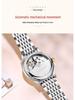 Montre Minimaliste pour Femme avec Strass Suisses, Étanche, Double Calendrier, Cadran Lumineux et Bracelet en Acier.