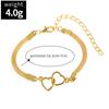 Adjustable Double Heart Bracelet Metal Mesh Chain Link Fashion Jewelry for Women Men Anniversary Birthday Gift