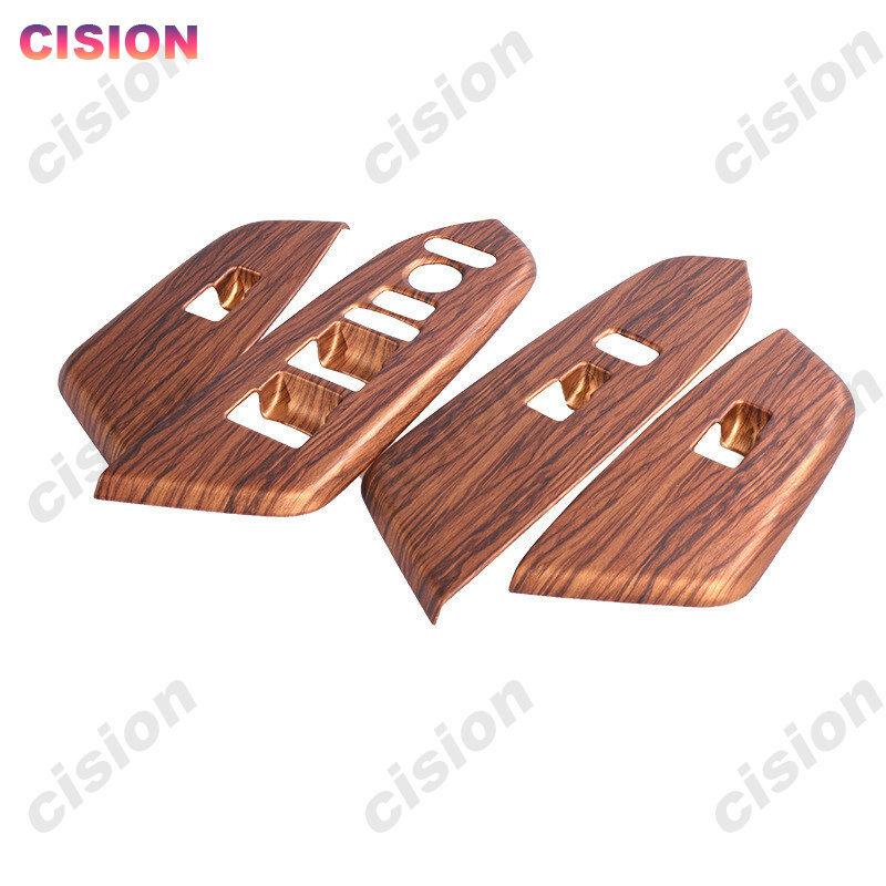 Peach Wood Grain Window Lift Button Switch Panel Cover Frame Trim For Honda CRV CR-V 2017- Interior Car Styling Accessories
